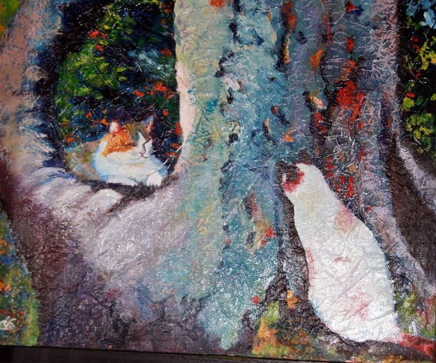 ELS MEUS GATS Oil Canvas Animals