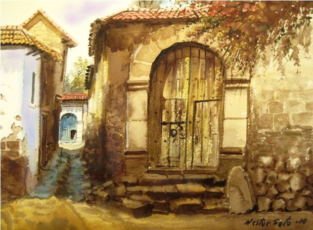 la puerta de los recuerdos Watercolour Card Others