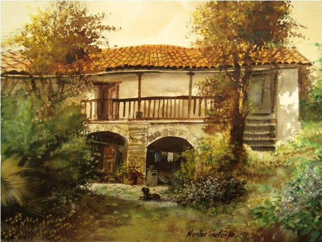 en el patio Watercolour Card Others