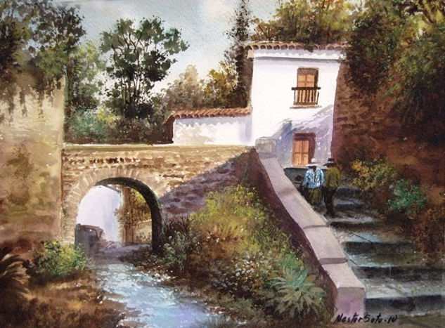 puente romántico Watercolour Card Others