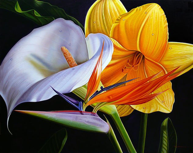 Flores Oil Canvas Floral Painting