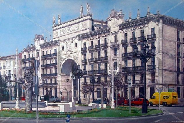 Banco Santander Oil Canvas Landscaping