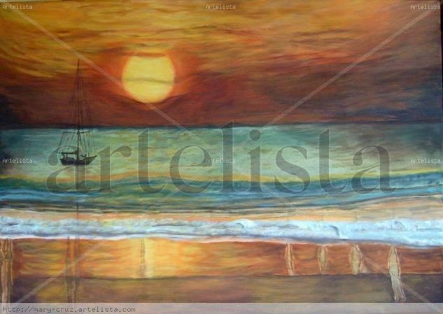 Asombro Oil Canvas Marine Painting