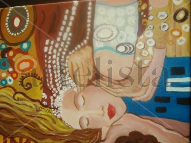 El beso Oil Canvas Figure Painting