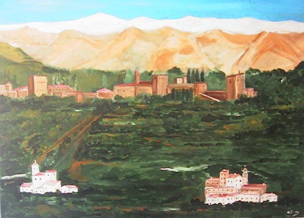 Granada Óleo Lienzo Paisaje