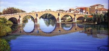 Puente de Tormes Óleo Lienzo Paisaje