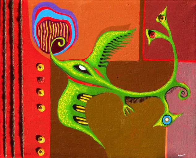 Pajaro de los sueños Acrylic Canvas Animals