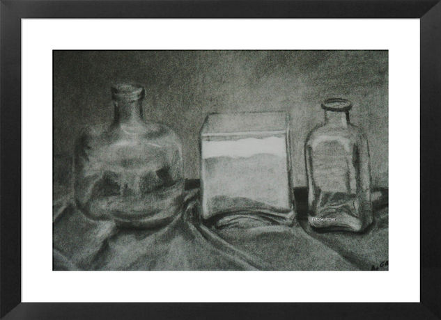 bodegon, Graphite Card Still Life Paintings