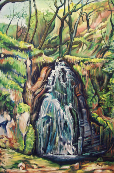 Cascada Oil Canvas Landscaping