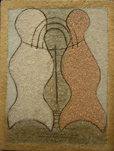 "Textura 15" Mixed media Panel Figure Painting