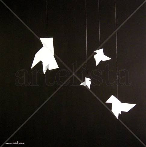 PAJARITAS - Colección Blanco y Negro - 1989 Acrylic Panel Others