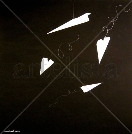 ATERRIZANDO - Colección Blanco y Negro - 1989 Acrylic Panel Others