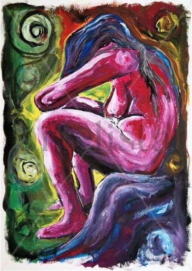 Pensamiento Acrylic Panel Nude Paintings