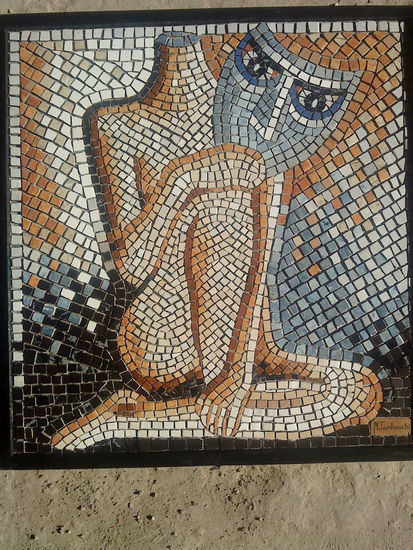 mujer de mascara,mosaicos 