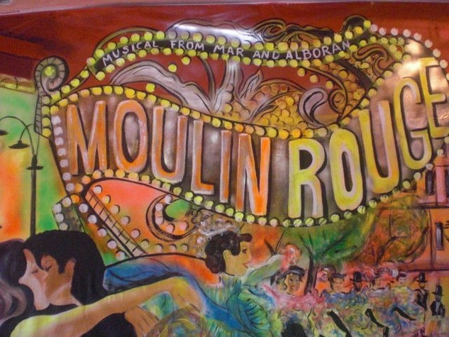 PARTES DEL TELÓN MUSICAL MOULIN ROUGE INSTITUTO MAR DEL ALBORÁN Acrylic Textile Others