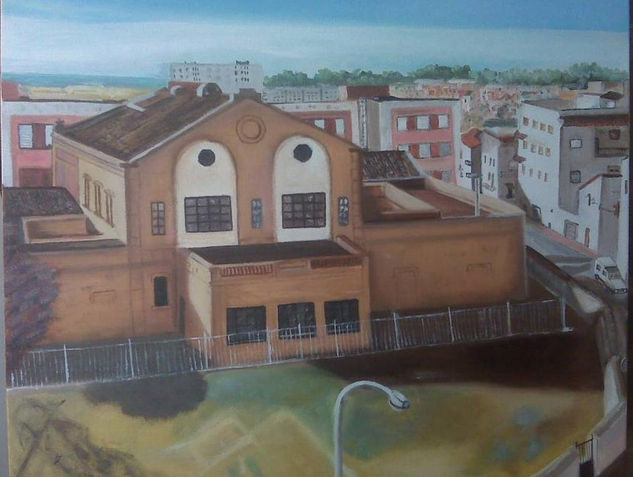 colegio antoni roig, torredembarra Oil Canvas Landscaping