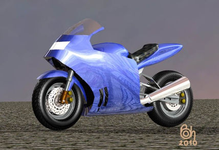 Motocicleta en 3d