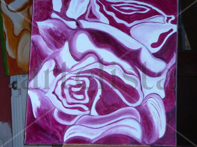 rosa Oil Canvas Floral Painting