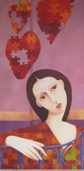 Recuperando corazones Oil Canvas Figure Painting