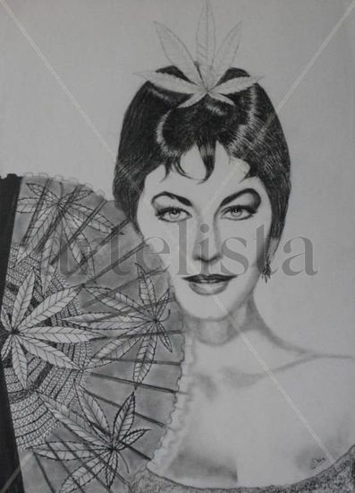 ABANICO-AVA GARDNER Charcoal