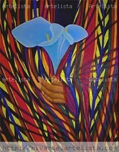 TIPICO CON MANO Y CARTUCHOS Acrylic Textile Figure Painting