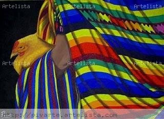 MAYA CON GALLINA EN EL BRAZO