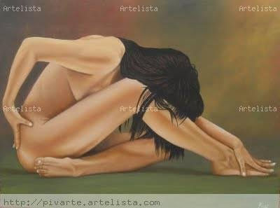 ESTIRAMIENTO Oil Textile Nude Paintings