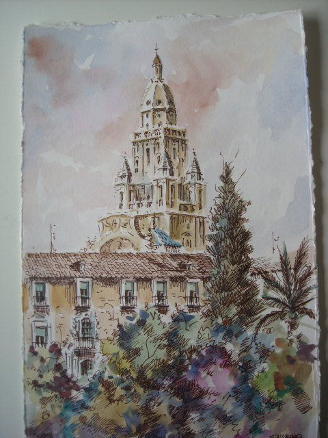 boceto de la catedral de murcia