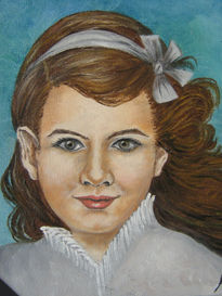 Niña del moño blanco