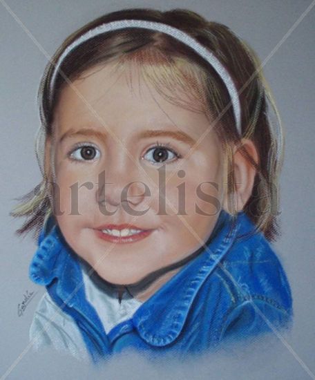 Inés Pastel Paper Portrait