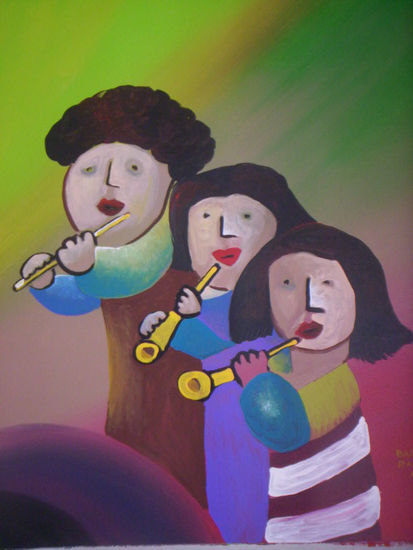 la banda tres Acrylic Canvas