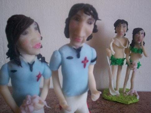 Novios Celta de Vigo y Adán y Eva