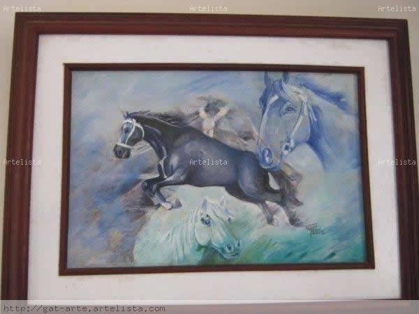 Salto Share-horse Oil Canvas Landscaping