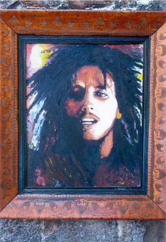 BOB MARLEY Oil Canvas Portrait