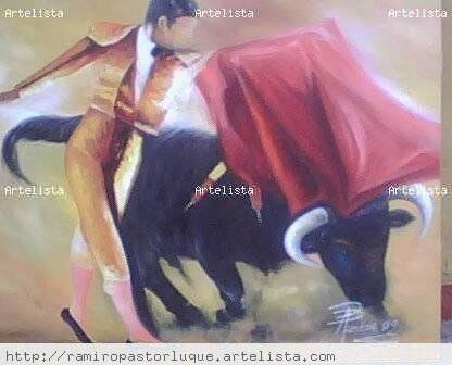 Tauromaquia Oil Canvas Landscaping