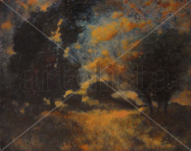 ATARDECER 2- Sunset 2- Oil Panel Landscaping