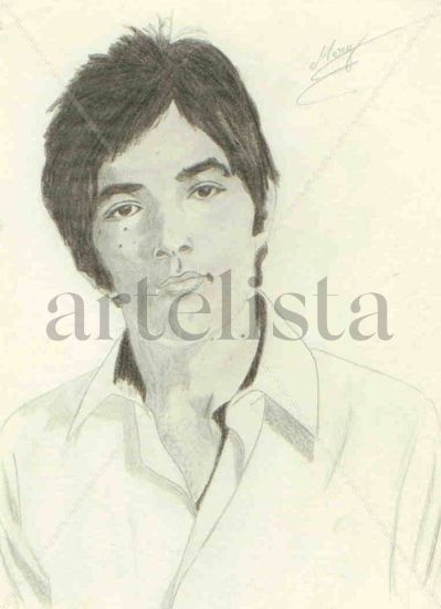 Retrato cantante años 60 Pencil