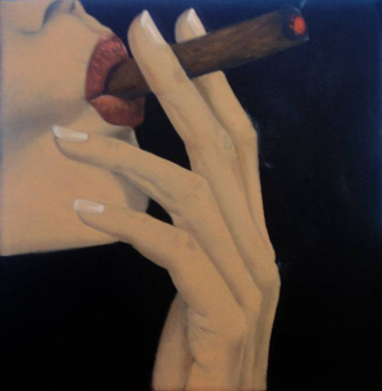 Cohiba Oil Canvas Figure Painting