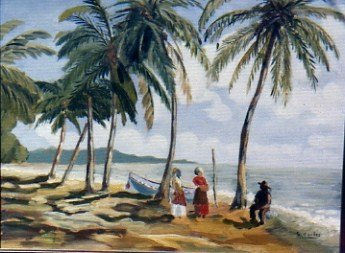 la playa de allí 
