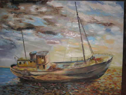 Barco encallado