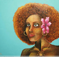 "Africa Mujer Flor"