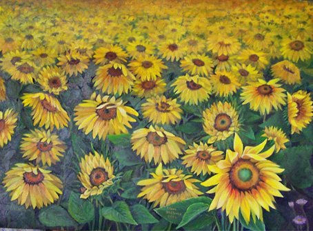 Campo de girasoles Oil Canvas Floral Painting