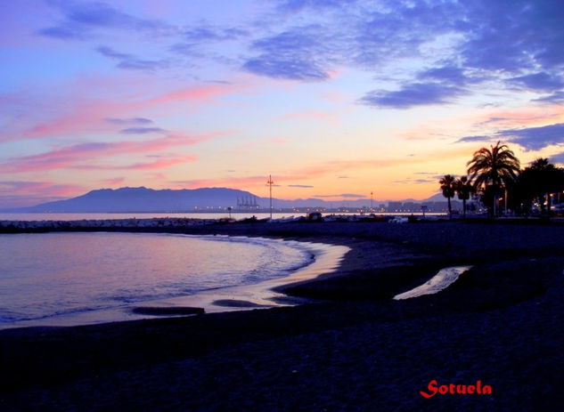 Málaga El Palo playa anochece Nature Color (Digital)