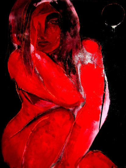 pink rojo joven sensual Industrial Paper Nude Paintings