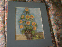 Jarrón con girasoles