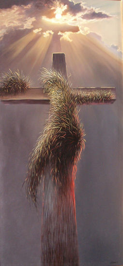 Jesús estuvo allí Acrylic Canvas Figure Painting