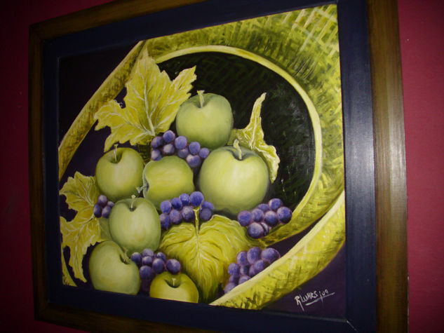 verdes manzanas Oil Canvas Others