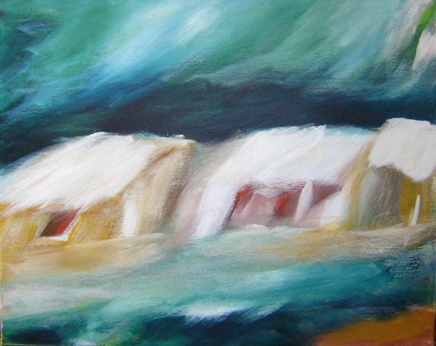 Ilhas na Corrente.52, mista s. tela. 40x50cm. 180€.