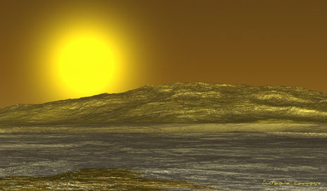 El sol tras el...