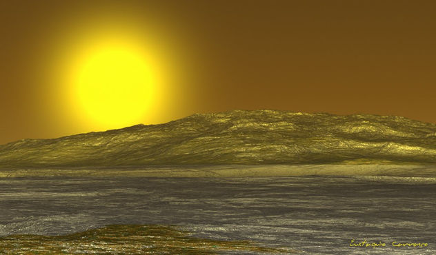 El sol tras el monte de Shebik